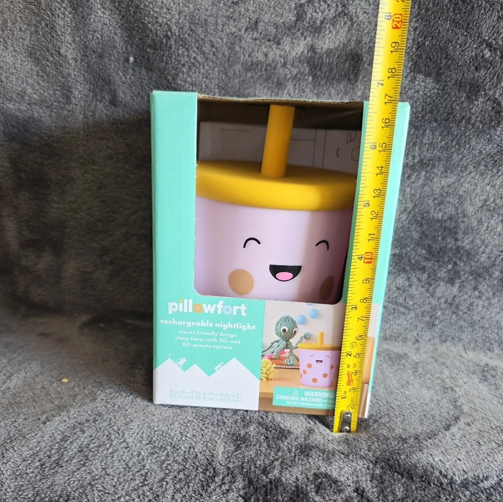 New Target Pillowfort Kids Calming Silicone Glow Night Light Boba Rechargeable